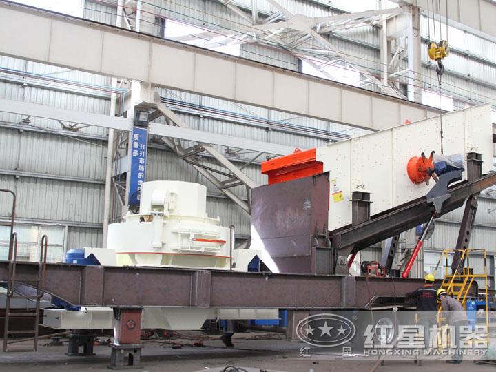 移動柴油打砂機，柴油發電+電動機供能