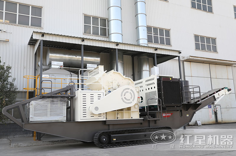 小型建筑垃圾制砂機設備，履帶式移動
